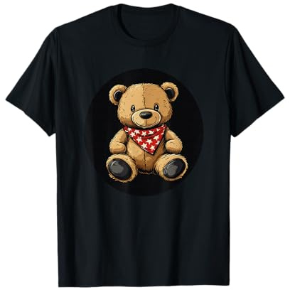 Cooler Teddybär mit Bandana für Rockabilly Liebhaber T-Shirt