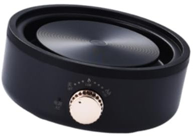 Fenteer Arbeitsplatte elektrischer Herd Mini Hot Teller EU -Adapter kompakt Heiße Teebrenner Kaffeeheizung für Picknickte Room Camping, Schwarz