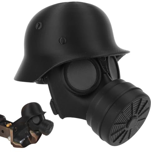 Cover Cap for Trailer Coupling,Abdeckkappe Anhängerkupplung Schutzkappe,Deckkappe für Die Anhängerkupplung,Lustig Gasmaske Helm Form Anhängerkugelkopf Schutzhülle Schild (Schwarz)