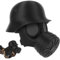 Cover Cap for Trailer Coupling,Abdeckkappe Anhängerkupplung Schutzkappe,Deckkappe für Die Anhängerkupplung,Lustig Gasmaske Helm Form Anhängerkugelkopf Schutzhülle Schild (Schwarz)