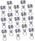 OUNONA Curtain Accessories 15pcs Metal Bearing Rollers for Tracks Gliders Silent Gliding Sturdy Stainless Steel Hooks Easy Installation Random Color