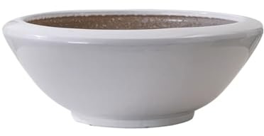 Pot de fleurs d'intérieur Pots de fleurs en céramique blanche avec trous de drainage, conteneur for plantes, jardinière de gros calibre sur pied for une utilisation intérieure et extérieure Pot de fle