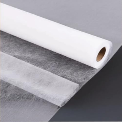Bügelvlies Weiß 500 x 150 cm Aufbügelbarer Einlagestoff 1stk | Vlies zum Aufbügeln 30g/m² Bügeleinlage Extra breiter Vliesstoff Einlagestoff Nähen und Verstärken von Kleidungsfalten