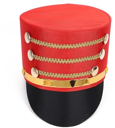 Drum Major Master Hats, Royal Soldier Top Cap, Masquerade Themed Party Marching Band Hat, Halloween Performance Hat-nutcrackers Costume Accessories