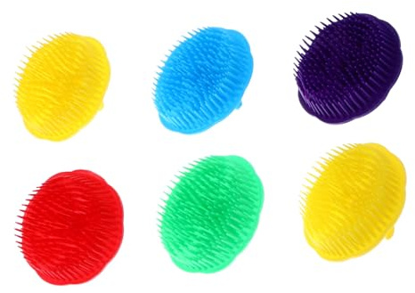 12 Stück Kopfhaut Massage Waschbürsten aus Kunststoff für Haarwäsche | Leichtes Handclip Design, Einfache Reinigung, Tragbar für Reisen, Geeignet für Kinder, Haare und Kopfhaut Zufällige Farbe