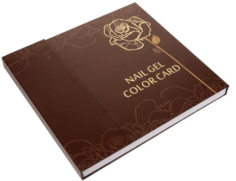 PartyKindom Colors Nail Art Display Book with Nail Gel Polish Tips Case for Manicure Pedicure Professional Sample Display for Practice