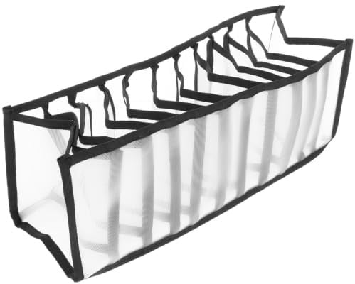 SHINEOFI Schrank Organizer aus Nylon mit Mehreren Fächern für Unterwäsche und Bhs 32 X 12 X 12cm Platzsparende Aufbewahrungsbox für Kleiderschrank