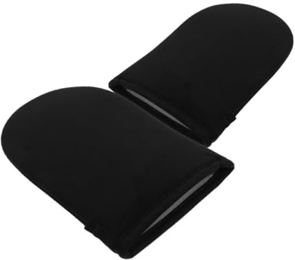 TOPPERFUN Moufles D'application de Bronzage sans Soleil en Peluche Noire, Doux et Anti-irritation, Design Élégant, 1 Paire, pour Préparer la Peau Bronzage Uniforme