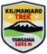 2 x Abzeichen gestickt 51 x 60 mm/Kilimanjaro Trek Tansania Afrika/Applikation Aufnäher Aufbügler Bügelbild Patch/für Kleidung Rucksack/Reise Wandern Klettern Tour Karte Kompass