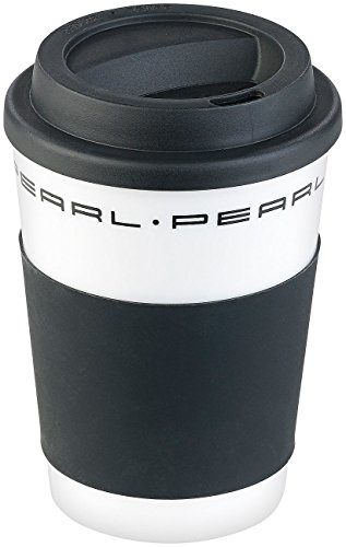 PEARL Kaffeebecher mit Deckel: Coffee-to-go-Becher mit Deckel, 350 ml, doppelwandig, BPA-frei (Kaffeetasse mit, Coffee to Go Becher Kunststoff, Kaffeetassen)