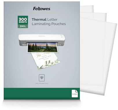 Fellowes Thermo-Laminierfolien, Briefgröße, 3 mm, 300 Stück, transparent (5247101)