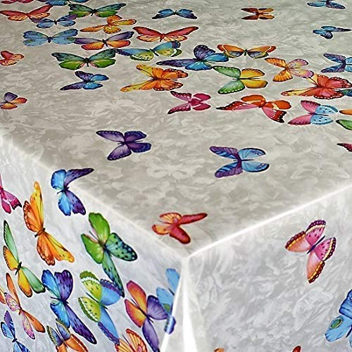 KEVKUS Wachstuch Tischdecke Schmetterlinge Butterfly Sommer bunt B9069-01 (100 x 140 cm eckig)