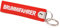 Schlüsselanhänger BRUMMIFAHRER (Trucker) | Gestickt mit geschl. Öse | Farbe: Rot/Schrift: Weiß | ca. 12,5 x 3 cm. | Händler aus Deutschland