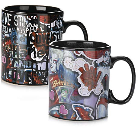 Harley Quinn Heat Change Mug - 550ml Ceramic Oversized DC Comics Mug