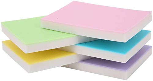 HEEPDD Stempelblock aus Gummi, 5 Stück, doppelte Farbschicht, Gummipuffer, Skulpturblock, für Anfänger, professionelles Handwerk, Stempel, 3,9 x 3 x 0,4 Zoll
