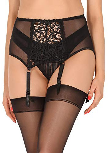 Merry Style Cintura Reggicalze Donna MS10367GA (Nero3, M)