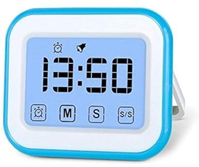 iPobie Temporizador de Cocina Digital, Despertador Digital de la Pantalla táctil, Reloj de Cuenta atrás magnético, Pantalla LCD Grande, Alarma Fuerte