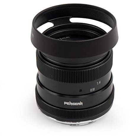 Pergear 50mm F1.8 Objetivo con Parasol para Sony E-Mount NEX-3, NEX-5, NEX-5, NEX-5N, NEX-7, NEX-5R, NEX-6, NEX-3N, NEX-5T, A3000, A5000, A6000, A3500, A5100, A6300 A6500