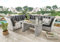 Beauty.Scouts Outdoor Collar Edition DEST Deluxe Dininglounge Ray Vintage weiß, 2er-Set, Polster anthrazit, großes Loungesofa, Tisch, Garten, Gartenmöbelset, Balkonmöbelset, Balkon