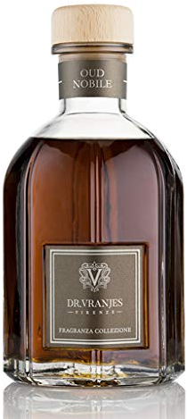 Dr. Vranjes - Oud Nobile 250 ml Diffuser + Double Pack of White Sticks (3 Pieces Bundle)- Luxury Home Fragrance, Made in Italy, Main Scent: Oriental, Olfactory Pyramid: Bergamot, Oud, Myrrh