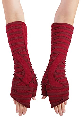 PUREWONDER Damen Armstulpen Pulswärmer Handstulpen hw23 Rot
