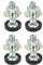 woplus 4 Set Stellteller Stellfuß Möbelfuß Sockel versteller M8 Schraubfüße f.Sockel Möbel mit Einschlagmuttern (M8x30 ⌀Fuß 21mm)