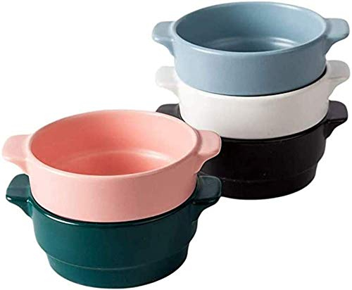 Bols À Soupe À L'oignon En Porcelaine, 12 Oz Crocks Bols Avec Un Design Classique Et Élégant, Allant Au Micro-ondes Et Au Four, Pour Soupe, Ragoût, Refroidissement