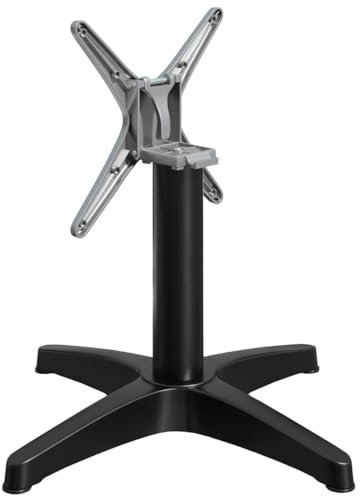GGMMÖBEL Barcelona | Lounge Tischgestell | Schwarz | 4 Fuß: Ø 66 cm | Klappbar + Zusatzgewicht | Rohr: Ø 6 cm | Gesamthöhe: 40 cm | max: Ø 85 cm Tischplatte