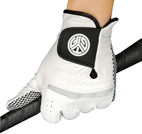 Golfhandschuhe für Herren, Linkshänder, Golfer, rutschfest, verschleißfest, atmungsaktiv, mit Ballmarker, weiches Leder, atmungsaktiv, für Herren, Golfhandschuhe für Linkshänder