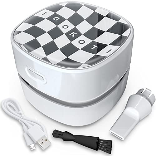 IGOKOTI Mini aspirateur de bureau, aspirateur de clavier à chargement USB avec motif, mini aspirateur amovible et portable pour bureau, aspirateur de bureau sans fil pour nettoyage, poussière,