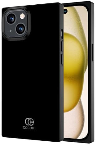 Cocomii Square iPhone 13 Case - Square Neutral Color Matte - Slim - Lightweight - Sturdy TPU Silicone - Anti-Fingerprint - Minimalist Luxury Aesthetic Cover Compatible with Apple iPhone 13 (Black)