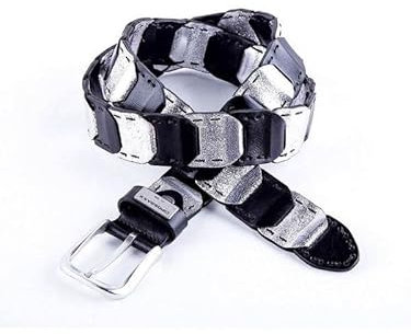Cipo & Baxx Herren Gürtel Robust Design Ledergürtel Belt CG104 Schwarz-Silber 110