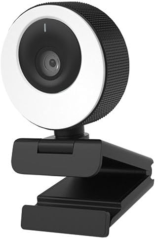 Cleyver Webcam USB pour visioconférence, HD 1080p, Connexion USB-A, Microphones antibruit, Angle de Vue à 96°, Anneau Lumineux, Streaming, 60 IPS, Plug & Play, PC/Mac