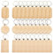Pamtns Porte Clé Bois 30 Pièces Porte Clef Personnalisable Porte Étiquettes en Bois Bricolage Vierge Porte Clés Bois Brut Porte Clés en Bois Naturel Chaîne de Clé à Graver pour Cadeau Décoration