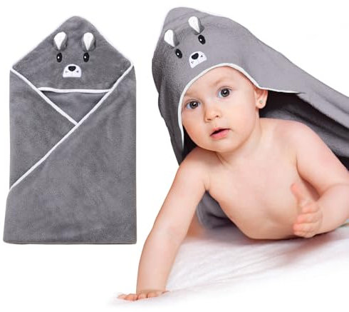 OUOQI Kapuzenhandtuch - Baby Handtuch mit Kapuze, Badetuch für Babys und Kleinkinder