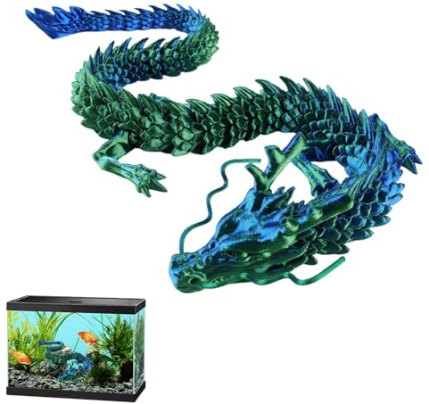 -Gedruckter Drache im Ei | Voll beweglicher Drache, Kristalldrache mit Drachenei | Home Work Place Decor Executive Desk Toys, Zappelspielzeug für Erwachsene, wunderschöner Flexibler Kristalldrache z
