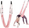 Yoga Stretching Strap Adjustable Height Leg Stretcher Waist Back Stretch Band Aerial Yoga Anti-gravity Inversion Exercises Door Flexibility Tensile Trainer for Rehab Pilates Dance Splits (Pink)