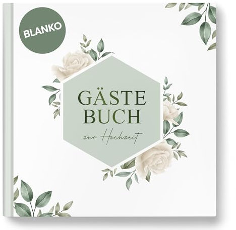 AmzLinkal Gästebuch Hochzeit mit Blanko Seiten - Unvergessliche Hochzeitsbuch, Geschenk ideal für Hochzeiten, Jahrestage und Frisch Verheiratete