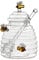 Muuzebsy Farmhouse Kitchen Decor Honey Holder - Glass Honey Container Pot With Dipper, Farmhouse Kitchen Decor