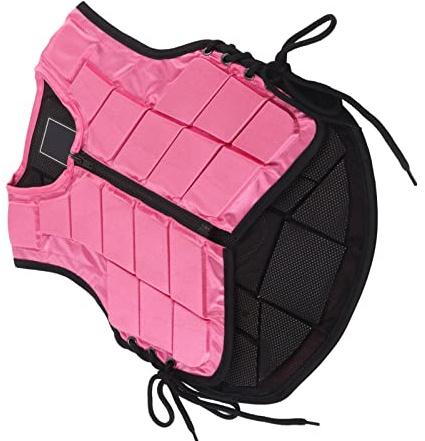 VGEBY Kids Equestrian Vest Foam Padded Safety Horse Riding Protective Gear Body Protector Pink (CS