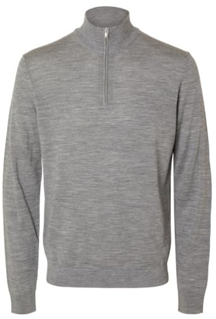Selected Homme Male Half-Zip Pullover 100% Merinowoll | Half-zip jumper