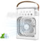 Mini Air Conditioner with 5 Spray Holes White Portable Air Cooler Fan with Water 360°Adjustment USB Charging Desktop Muted Ice Misting Ac Fan for Home Office Room(White)