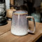 Ceraozmus Tazza da caffè in ceramica grande da 26 once con grande manico, tazza da caffè grande smaltata in forno fatta a mano, tazza da tè, tazza originale (Grigio)