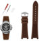 KDEGK Hochwertiges Fluorsilikon-Armband für Patek Philippe Sport Elegant Nautilus Serie 5711/5712/5980, wasserdichtes Uhrenarmband für Herren(A Brown silver)