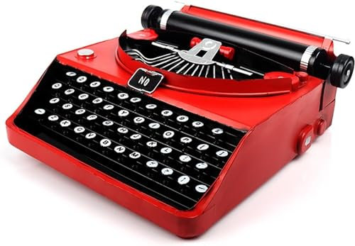 XCSCUK Retro-Schreibmaschinenmodell, Vintage elektrische Schreibmaschine, handgefertigtes Requisitenmodell, Retro-Dekoration, für Heimdekorationsornamente