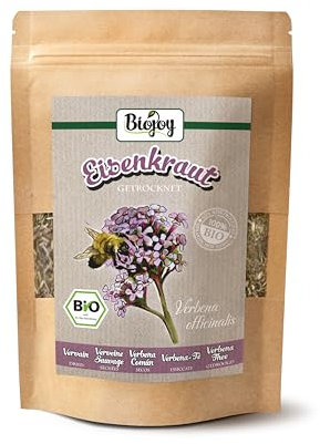 Biojoy Verbena común BÍO (100 g), Hierba Seca, apta para té e infusión (Verbena officinalis)