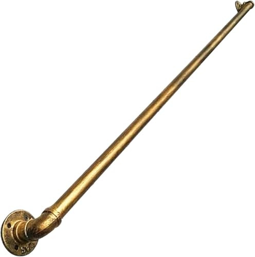 LQSYBHD Vintage Handlauf für Treppen, Antike Geländer Aus Schmiedeeisen Aus Messing,Korridor-Handlauf-Stützstangen-Komplettsatz,Wandhandlauf im Water Pipe Design(Size:2.6ft/800mm)