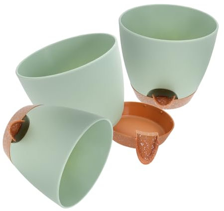 SEWOART 3piezas Macetas De Riego Automático Unidades para Interiores y Exteriores