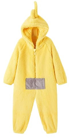 rtdgcv Teletubbies Costume Costume Kids Pyjamas Girl and Boy Unisex Animal Costume Cosplay Homewear Fleece with Hood Sleepwear Party Fancy Dress ..