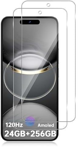 Funrae Verre Trempé pour OUKITEL P1 [2 pièces], Protection écran [9H Dureté] Film Vitre en Trempé, Sans Bulle, Anti Rayures, 0.33MM HD Transparente Vitre Trempé